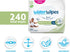 3-In-1 99.9% 240 Count (4 Packs) WaterWipes Sensitive+ Baby & Toddler Wipes, Cleans, Cares, Protects, Water, Textured