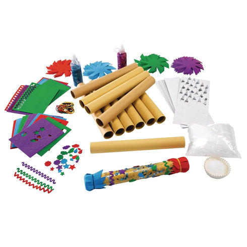 Set 12, Colorations - RAINKIT DIY Rainstick Kit for Kids, of EVA Foam and Cardboard, Native American, Craft Kit
