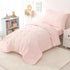 Sets 4 Pink Toddler Bedding for Girls, Pieces Bed-in-a-Bag for Toddler Girl, Soft Microfiber Lightweight Breathable