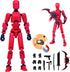 Assembly Completed Action Figure Set, Model 13 Multi-Jointed Movable, 3D Printed Toys,