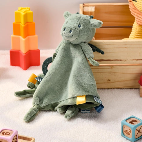 Baby Dragon Security Blanket, Soft Loveys for Babies, Lovey for Newborn Boys and Girls, Gender Neutral Security Blanket