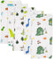 PENG'S M Baby Muslin Burp Cloths 5 Pack Dinosaur Burping Rags Super Soft Face