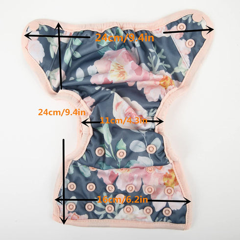 Sigzagor 8lbs-10lbs Newborn Baby Diaper Nappy Cover (Bear Whale)