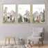 LuZhiQiang Set Of 3 Wild Woodland Nursery Animals Wall Art Decor 16x11 Inch