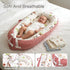 Meindoovm Baby Lounger | Organic Cotton Infant Support Cushion | Reversible, Adjustable & Portable Floor Cushion |