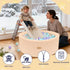35.4" HARBOLLE Soft Fleece Ball Pit & Playpen for Toddlers & Babies, Indoor/Outdoor Kids Foam Play Center, for Boys