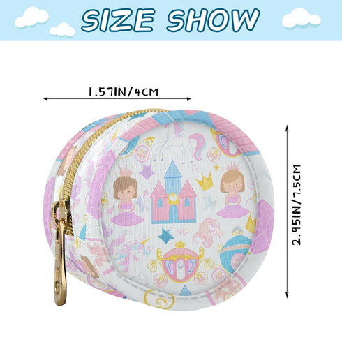 YETTASBIN Princess Elements Portable Pacifier Holder Case with Metal Hook Buckle & Zipper for Diaper Bag and Stroller