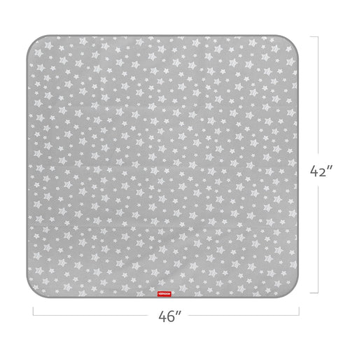 42X46 Inch Splat Mat for Under High Chair, Non Slip Waterproof Mealtime Floor Mats Washable Portable Picnic Splash Mat