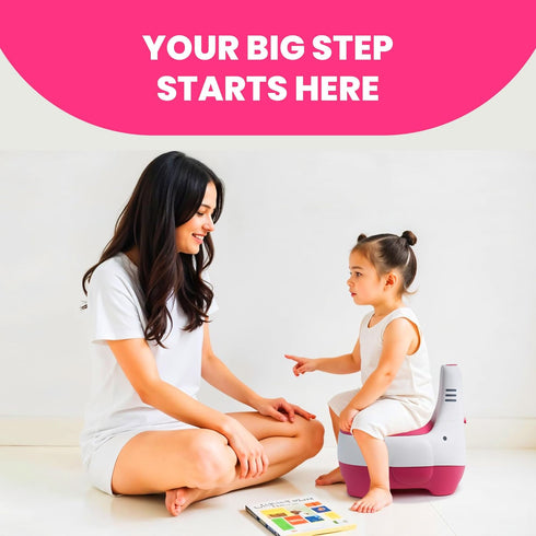 KARBETT 1-5 Toddler Potty Training Toilet with Flushing Sounds, Removable Lid, and Soft Cushion - Potty Training Toilet