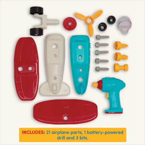 Battat Classic Construction Toy – Toddler Plane Playset for Pretend Play, 3 Years +