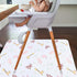 51" CLCROBD Baby Splat Floor Mat for Under High Chair/Arts/Crafts, Waterproof Anti-Slip Food Splash Spill Protector