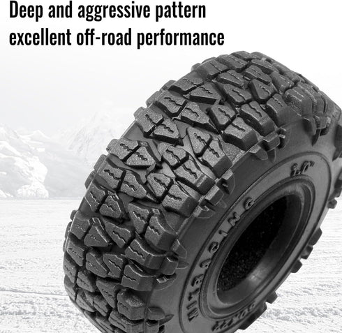 OGRC 1.0 Soft and Sticky Tires for 1/18 TRX4M, 1/24 RC Crawler Axial SCX24 FMS FCX24 - 60 * 22mm