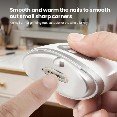 Maymalze 2026 3-in-1 3 New Electric Nail Clipper with Polishing & LED Lamp, Nail Filing Storage, Adjustable Speeds