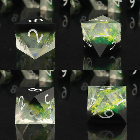 Haxtec DND Dice Set, Sharp Edge Resin Dice Set with Case, Polyhedral D&D Dice for Dungeons and Dragons Gift