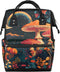 Hsnar Moon Mushroom Waterproof Diaper Bag Backpack Large Capacity Baby Bag with Stroller