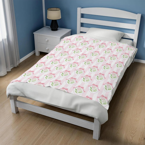 Cstdyfrv Summer 60x80in Pastel Flowers Bows Striped Baby Blankets for Boys Girls Pink Blue Hydrangea Floral Ribbon Bows