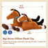 MaoGoLan Large 33" Horse Plush Stuffed Animal, Ridable Pony Plush Toy for Kids Girls, Tan