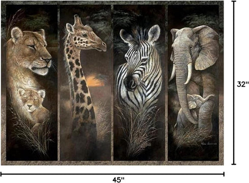 3000 Bits and Pieces Piece Jigsaw Puzzle for Adults Pride of Africa by Artist Ruane Manning - African Jungle Animals: