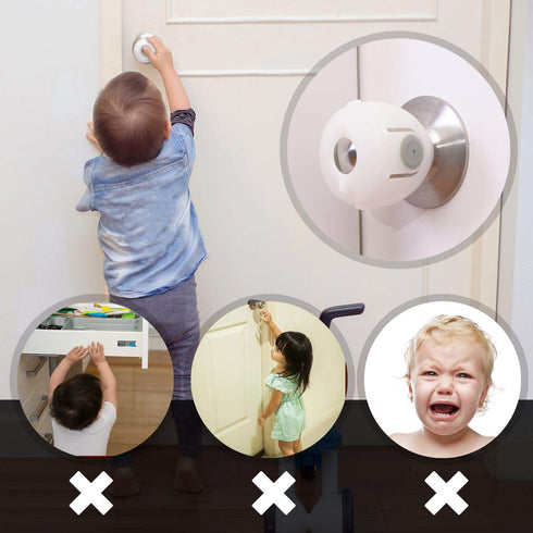 EUDEMON 6 Pack Baby Safety Door Knob Covers Door Knob Locks by EUDEMON