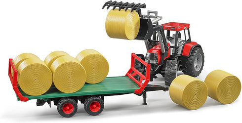 Bruder 02220 Bale Transport Trailer with 8 Round Bales