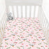 Cstdyfrv 28x52 Cute Geese Boho Floral Baby Crib Sheets Farmhouse Geese Pink Bows Toddler Bedding Bed Sheets Farm Animal