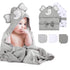 Momcozy Baby Hooded Towel, 8-Piece Bath Washcloth Set for Boys or Girls, Shower Gift