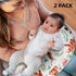 FIGEPO 2 Pack Nursing Pillow Cover Neutral Stretchy Removable Baby Nursing Covers for Breastfeeding Pillows Soft
