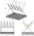 Countertop, Bottle Drying Rack, Stainless Steel Foldable Water Bottle Drying Rack Organizer with Drain Tray for Baby