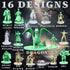 Mythical Heroes Mini Figure Set for RPGs | 93 Pcs in 16 Designs | Suitable Size for DND