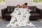 SqtmuHLuo 60x80inch Animal Baby Blanket Boys Girls Deer Bear Owl Flannel Plush Nursery Bed Blanket Newborn Swaddling