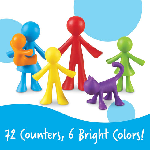 Learning Resources All About Me Family Counters, Set of 72, Ages 3+, Color Recognition