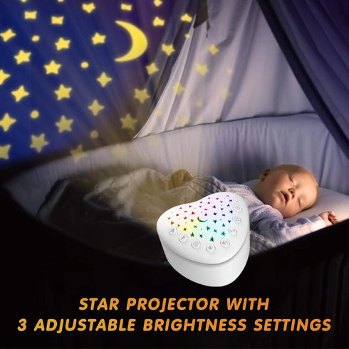 A13 15 BEREST White Noise Machine & Baby Sleep Soother with Soothing Sounds & Projector Night Light Music Box, Cry