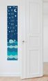 Kids Nautical Chart, Love You Every Inch of The Way, Whale Height Growth Chart for Aquatic Room Decor