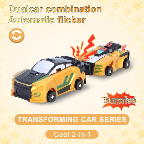 SOYUOI 2-in-1 Transforming Dinosaur Car Toy Magnetic Collision Robots for Kids | Exciting Transformation Play for Boys