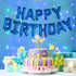 Happy Birthday Balloon Banner, 16 Inch 3D Letter Aluminum Foil Inflatable Kit for Party Decor