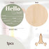 Jeffdad 7.08" Wooden Baby Name Announcement Sign, Birth Announcement Sign Hello World Newborn Photo Prop for Babies