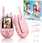 YUSSBCU 2 Pack Walkie Talkies for Kids, Rechargeable Kids Video Walkie Talkies with