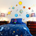Decowall DS8-1307 Planets in The Space Kids Wall Decals, Peel and Stick Removable Stickers for Nursery