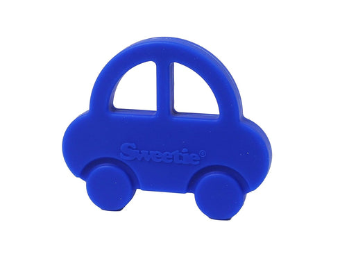 Sweetie Teether Car Toys, Silicone Teething for Babies, Blue Color, Safe for Baby Teething