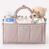 VKSAO Diaper Caddy Organizer Portable Storage Basket with Shoulder Strap & Stroller Hooks,