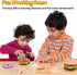 Montessori Toys for 3 Year Old - Wooden Burger Stacking Toys for Toddlers - Educational Fine Motor Skill Toy