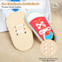 FLATRI Wooden Red Shoe Tying Practice for Kids, How to Tie Your Shoes for Kids Threading Lacing Shoes Training, Learn