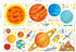 DECOWALL SG2-1501 The Solar System Kids Wall Stickers - Peel and Stick Removable Decals for Nursery