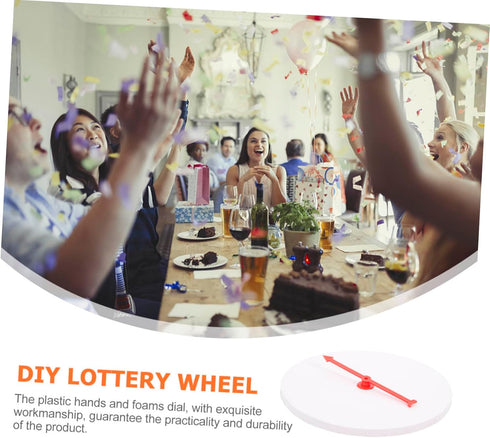 Turntable Raffle Draw Small Turn Plate Blank Board Game Kit, Editable Plastic Wall Hanging
