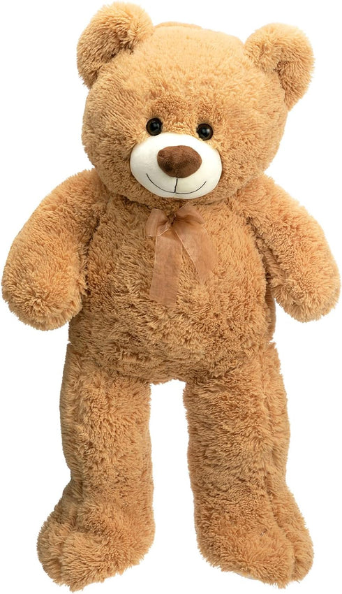 36 inch HollyHOME Teddy Bear Stuffed Animal Plush Giant Teddy Bears with Footprints Big Bear Tan