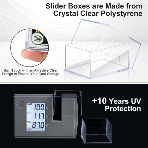 10-Pack 100-Count Deck-Case Card-Box, 2 Piece Trading Card Storage Box for Gaming, Sports, Baseball, Playing Cards