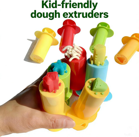 MAGIKON 5-Piece Set Dough & Clay Tool - Dough Extruders for Home, Classroom or Group Play | Kids Art Gift