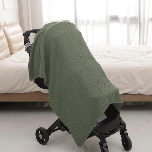 Kloovete 36 40 Inches X Cooling Baby Waffle Weave Blanket, Ultra-Soft Lightweight Receiving Blanket for Newborn