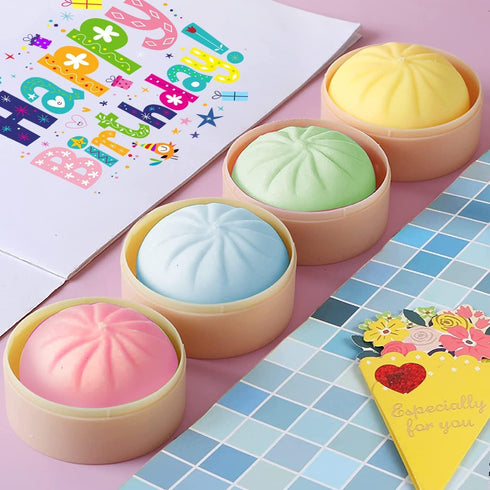 Pack Home&Husky Colorful Dumpling Squishy Stress Balls Sensory Toys Fidgets, Pop It Stress Ball Squishy Toys, Fidget
