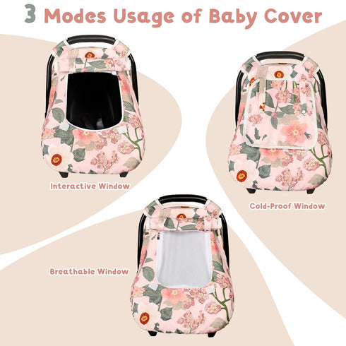 TANOFAR Car Seat Cover Baby, Winter Carseat Cover for Newborn, Infant Car Seat Cover with Windproof and Kick-Proof